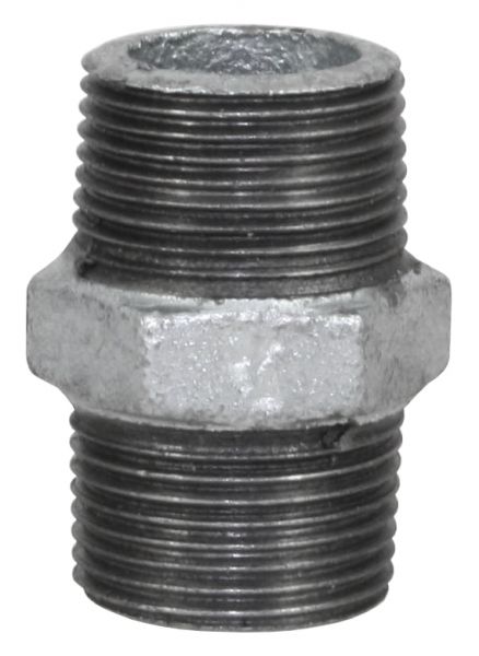 Temperguss Nippel, 1/2 Zoll, AG-AG, beidseitig mit Außengewinde, Nr...