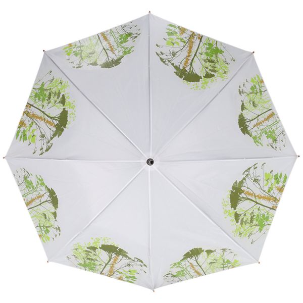 Esschert Design Regenschirm Kräuter, Automatik Stockschirm mit Kräu...