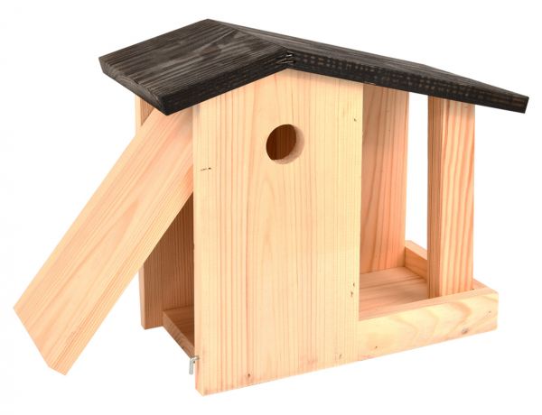 Esschert Design Futter-Vogelhaus Kombi 2in1, Nistkasten mit Futters...
