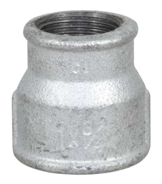 Temperguss Reduziermuffe, 1/1 x 3/4 Zoll, IG-IG, beidseitig mit Inn...