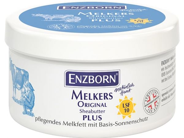 Enzborn Melkers Original Sheabutter PLUS 250ml, Melkfett mit Sonnen...
