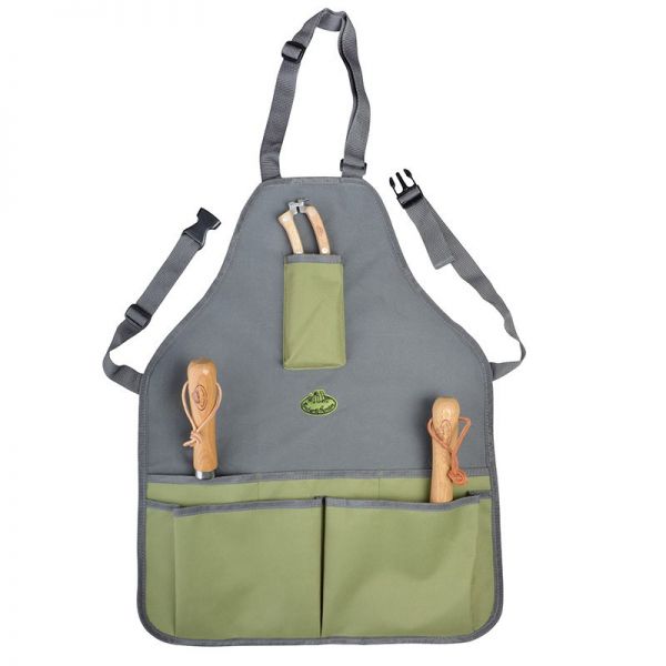 Esschert Design Gartengeräte-Schürze GT86, GRAU, Gartenschürze für ...
