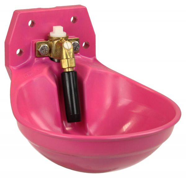 Suevia Tränkebecken Mod. 12P pink mit 3/4 Zoll Messing-Ventil - 100...