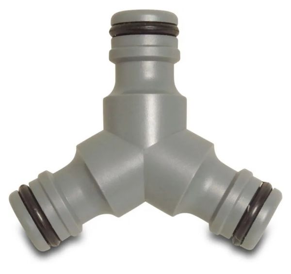 Flotide 3-Wege Kupplungsstück - PVC Y-Verteiler - Kupplung mit Klic...