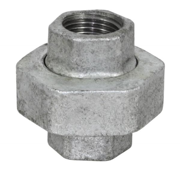 Temperguss Überwurfverschraubung, flachdichtend, 3/4 Zoll, IG-IG, b...