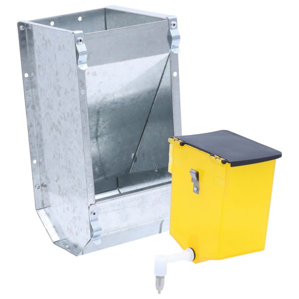 Kaninchen Set: Futtertrog 1,5kg + Tränke 0,5 Liter, Set aus Futtera...