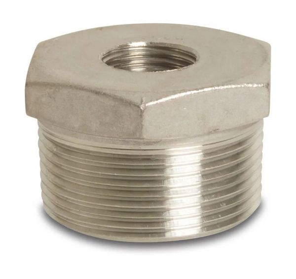 Edelstahl Reduzierstück 1 AG Zoll x 3/4 Zoll IG - Arbeitsdruck 16bar