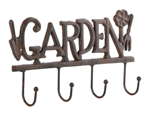 Esschert Design Wandhaken GARDEN, Gusseisen, Hakenleiste, Garderobe...