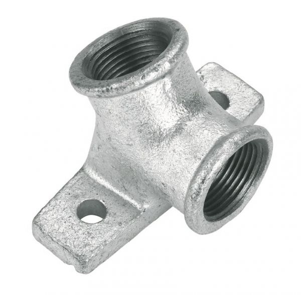 Temperguss Wandhalter 15° Grad, 1/2 Zoll, Wandwinkel, beidseitig mi...