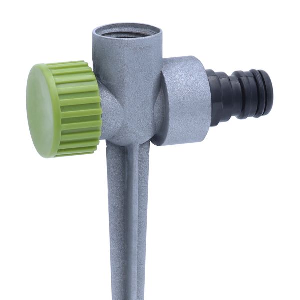 Erdspieß für Regner, 1/2 Zoll, verzinkt, 2-Wege Spieß, Regnersteckd...