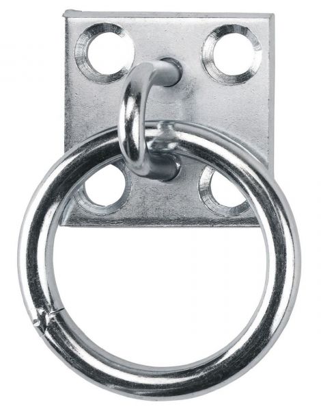 Anbindering, verzinkt, mit Befestigungsplatte zur Montage an Boxen-...