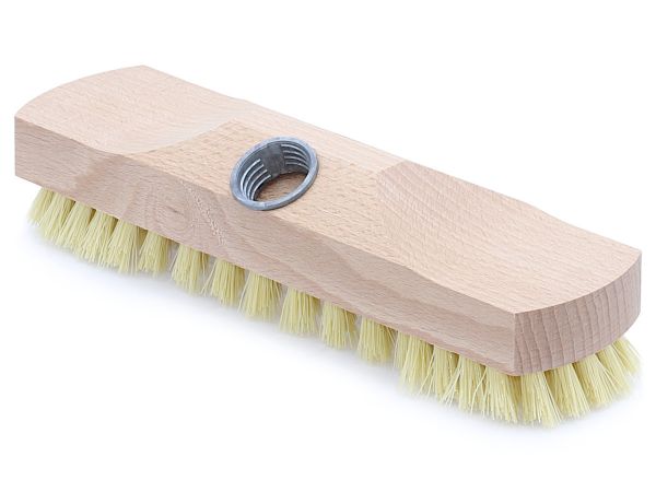 Schrubber 22cm mit Fibre Borsten, Bodenschrubber mit Gewinde und St...