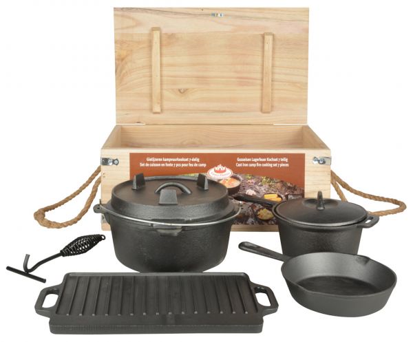 Esschert Design Dutch Oven Set FF240, Outdoor Koch- & Grillset aus ...