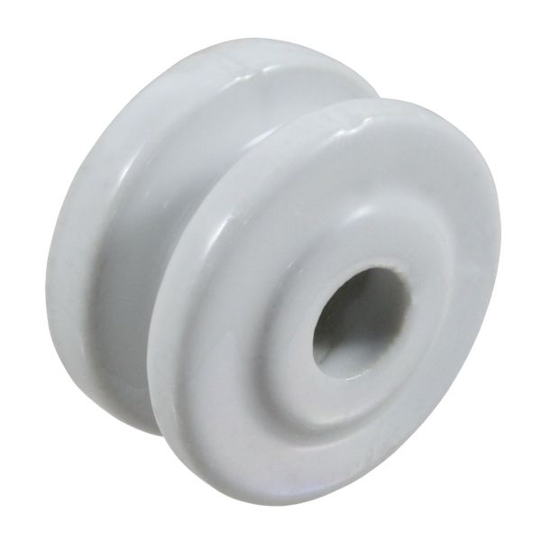 5x Porzellan-Eckrolle SUPER, große Ausführung, Eckisolator aus Porz...