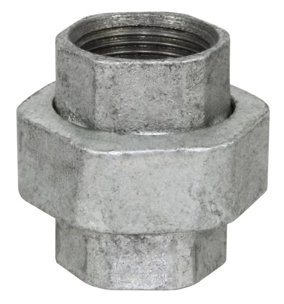 Temperguss Überwurfverschraubung, konischdichtend, 1/2 Zoll, IG-IG,...