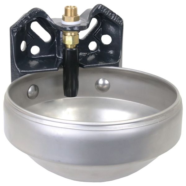 Suevia Edelstahl-Tränkebecken Mod. 1100 mit 1/2 Zoll Messing-Ventil...