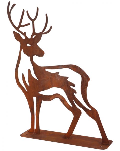Esschert Design Gartenfigur Hirsch 38x47cm - Tier Dekofigur in Rost...