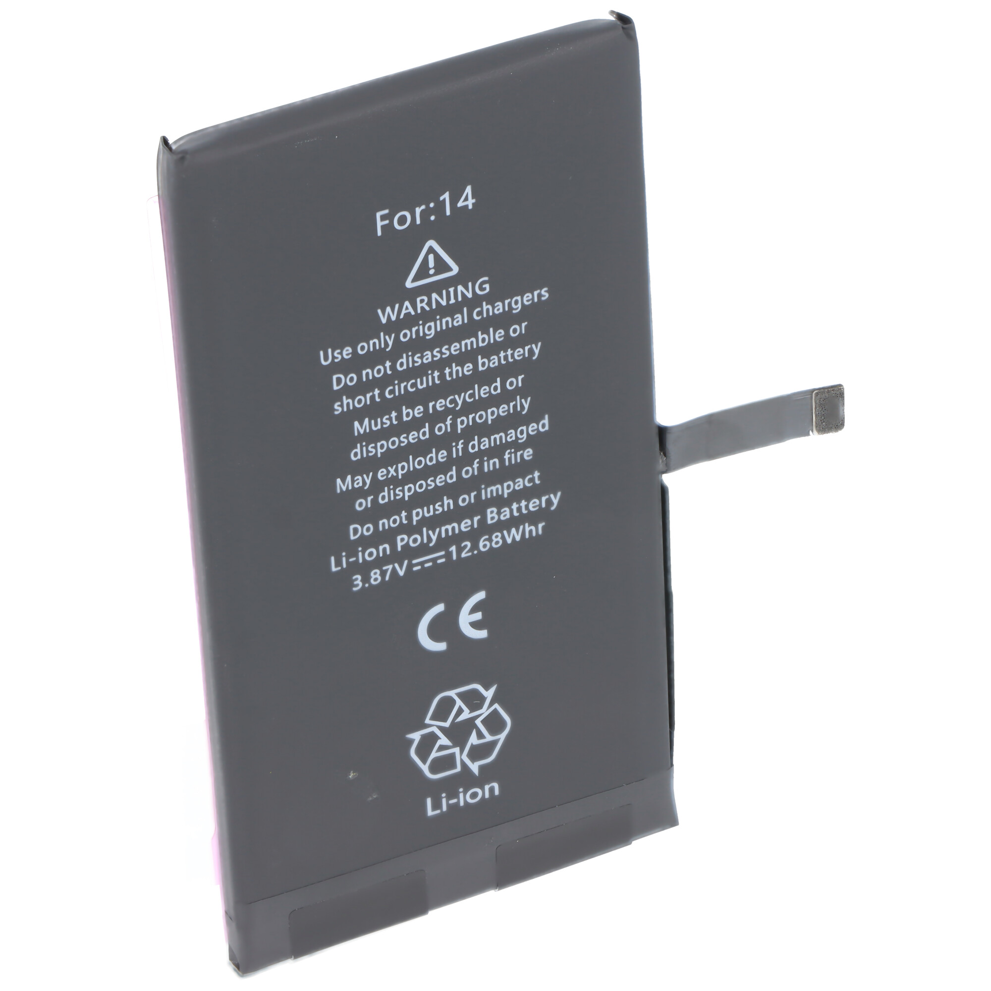 Akku passend für Apple iPhone 14, Li-Polymer, 3,87V, 3279mAh, 12,68Wh, ohne Werkzeug