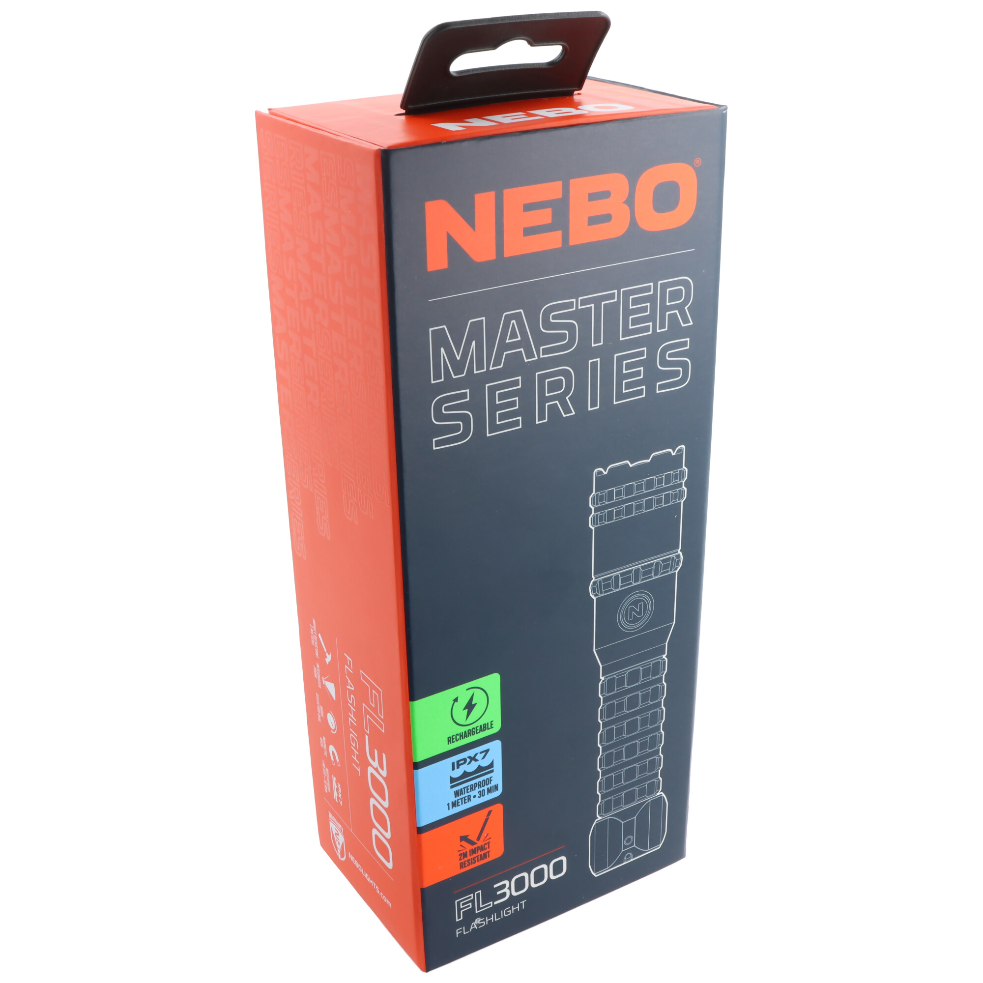 Nebo EB-FLT-1009-G MASTER SERIES FL3000 LED Taschenlampe, max. 3000 Lumen, Zoomfunktion, mit Magnetfuß
