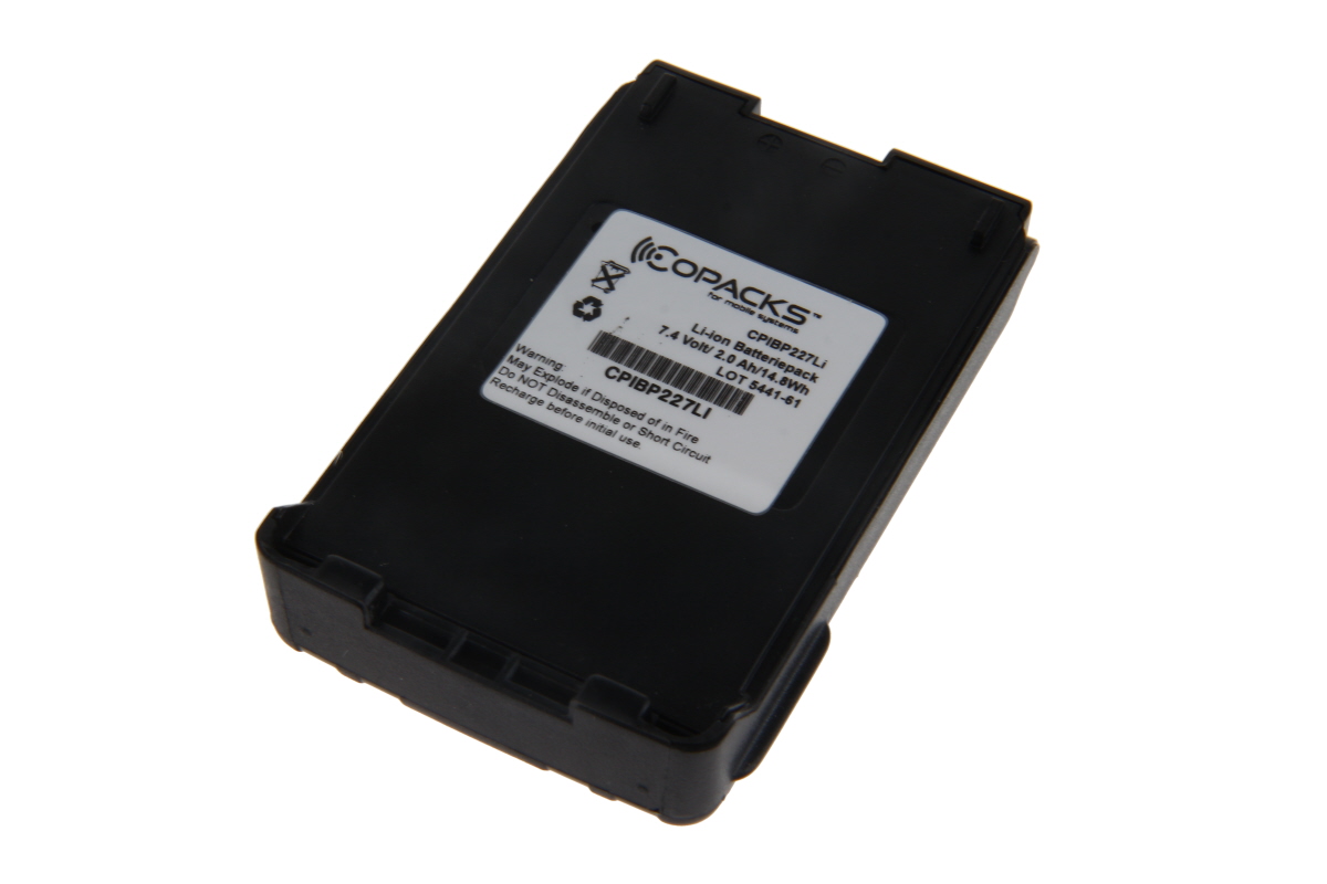 CoPacks Li-Ion Akku passend für Icom IC-F50; IC-F61; IC-M87- BP227 BP274 - 7,4 V 1800 mAh
