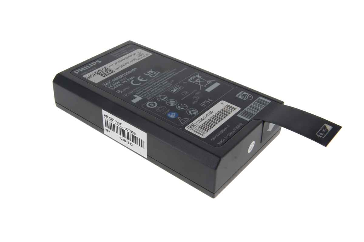 Original Li Ion Akku für Philips Monitor Intrepid Typ 989803206451 - 14,6 V 5500 mAh 148,9x80,7x27,8 mm