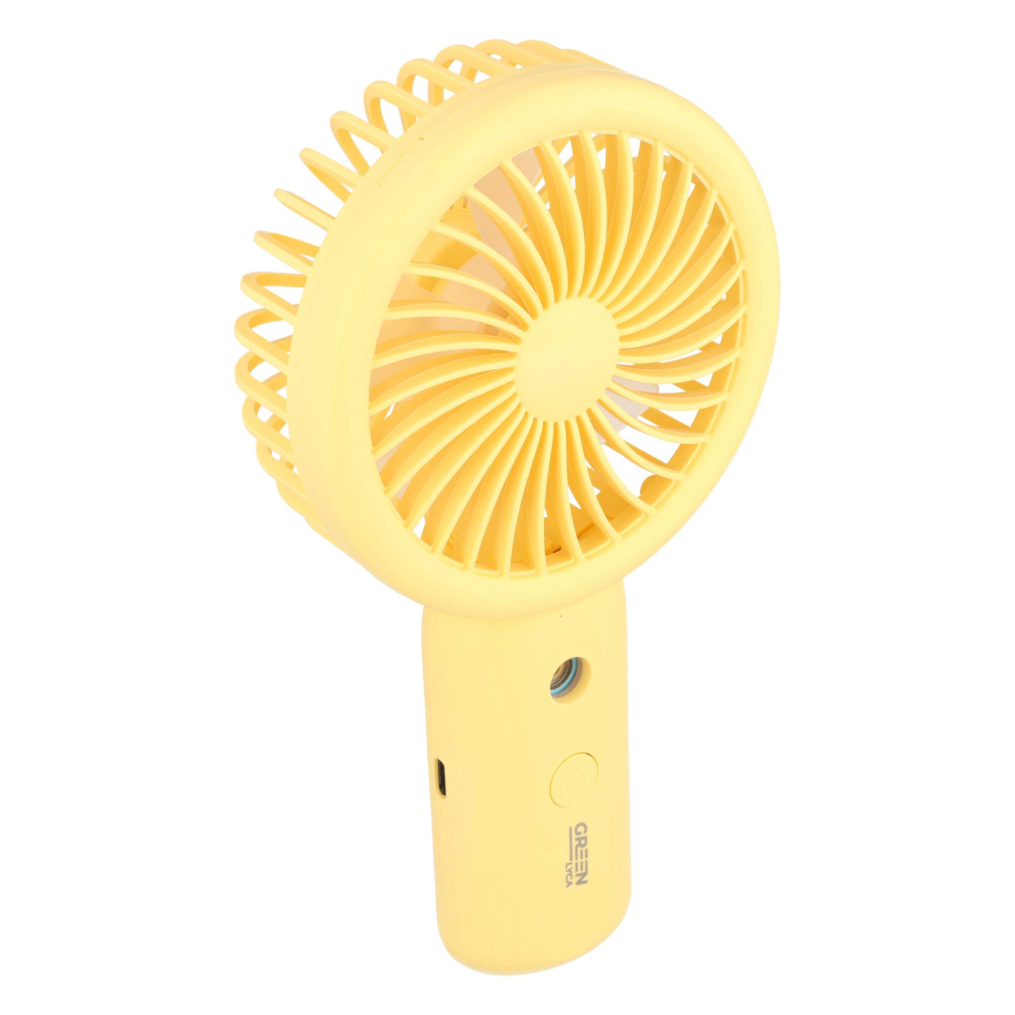 USB Handventilator – Wiederaufladbarer Mini-Ventilator mit 3 Geschwindigkeitsstufen, Gelb