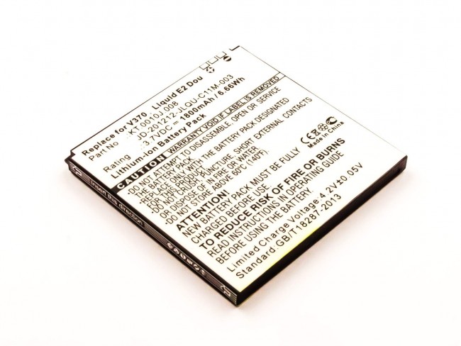Akku passend für Acer Liquid E2, V370, Li-Ion, 3,7V, 1800mAh, 6,7Wh