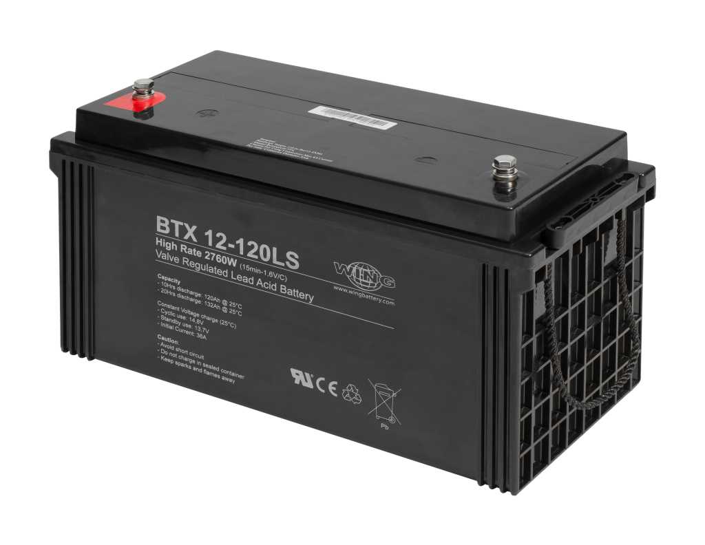Wing BTX12-120LS 12V 126,2Ah high rate hochstromfähig Bleiakku AGM Blei Gel Akku