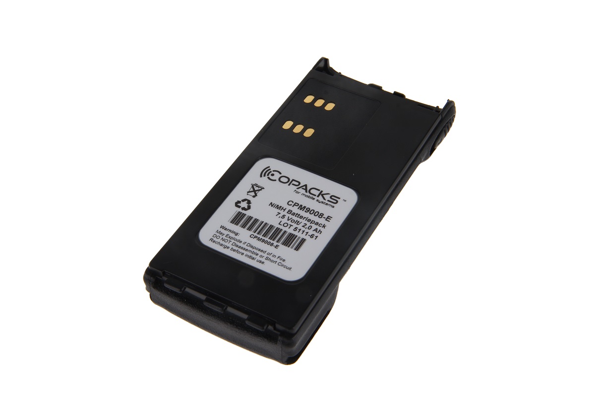 CoPacks NiMH Akku passend für Motorola GP320 GP360 GP380 (geringe Selbstentladung) - 7,2 V 2000 mAh