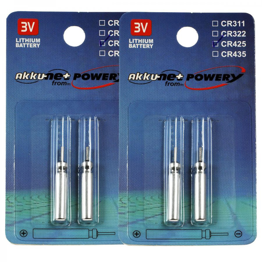 Lithiumbatterie CR425 für Elektro Posen, Angelposen, Bissanzeiger 2x2er Blister