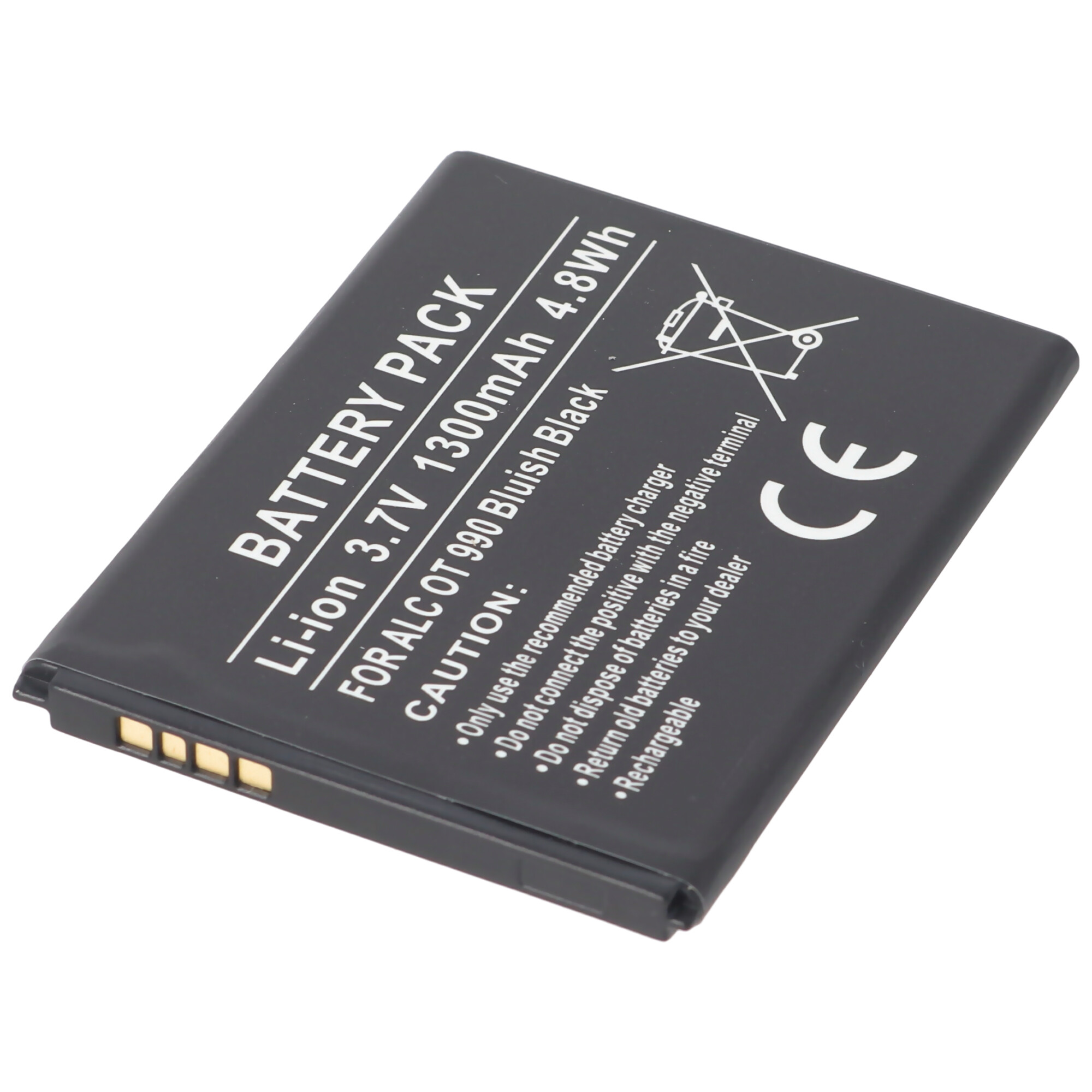 AccuCell Akku passend für ALCATEL One Touch 990 Bluish Black, CA