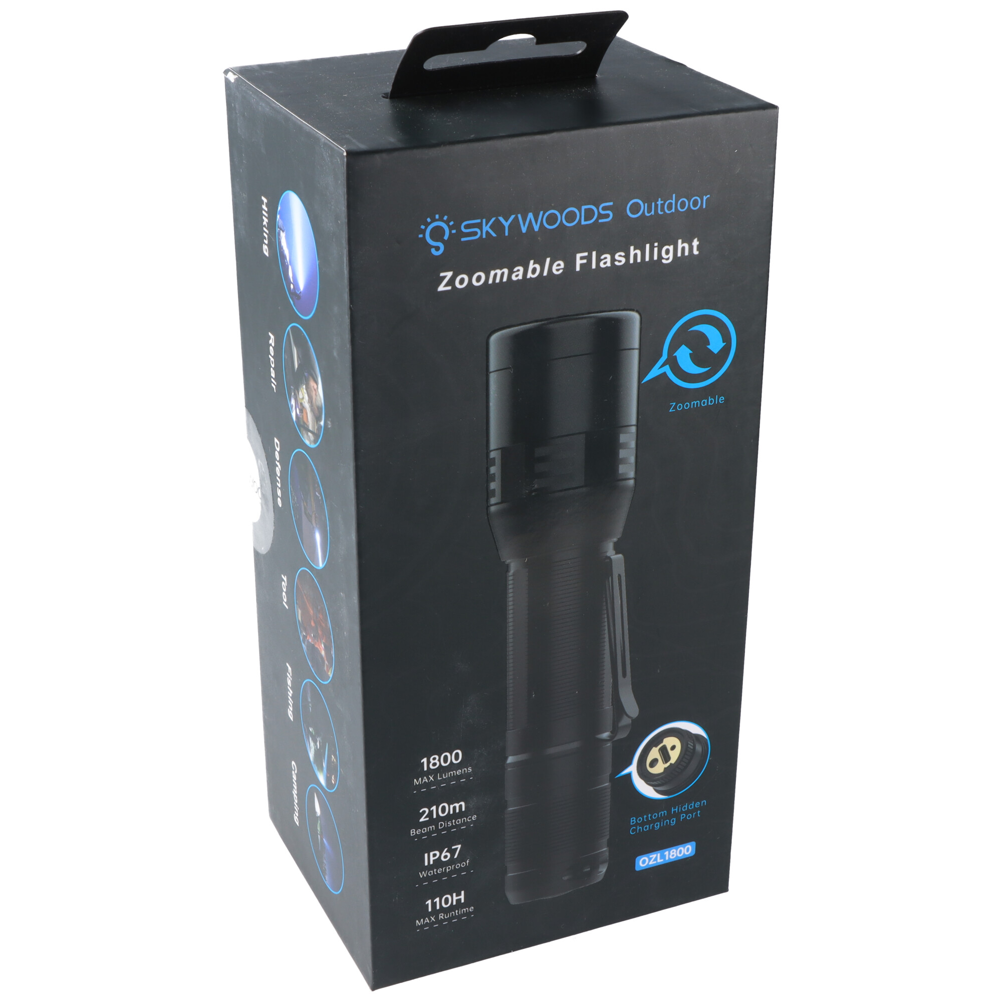 Skywoods Outdoor Lampe OZL1800 – 1.800 Lumen, USB-C, IP67
