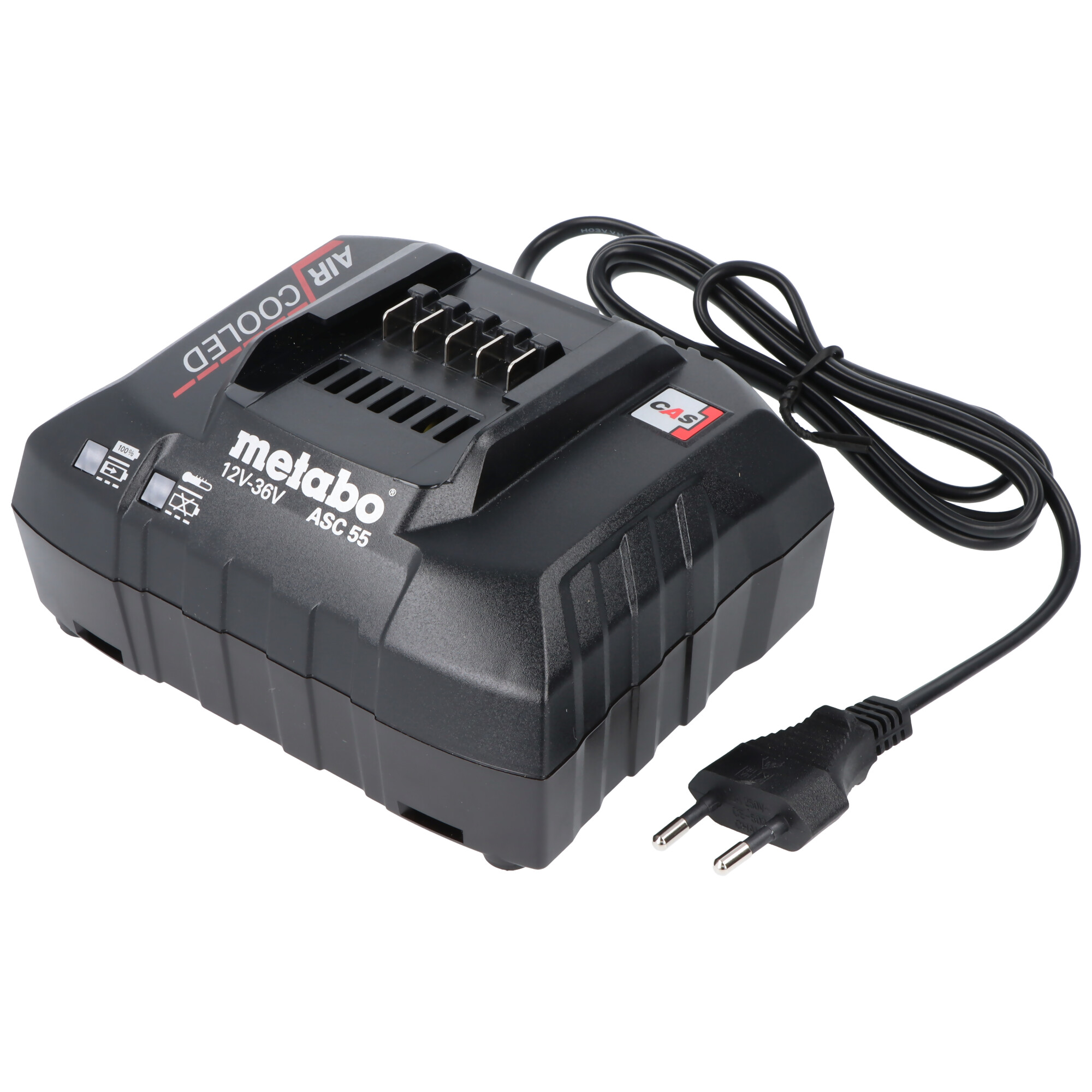 Metabo Ladegerät ASC 55, 627044000, passend für Metabo Air Cooled BS SB LT LTX 18 Akku, ersetzt Metabo ASC30-36V