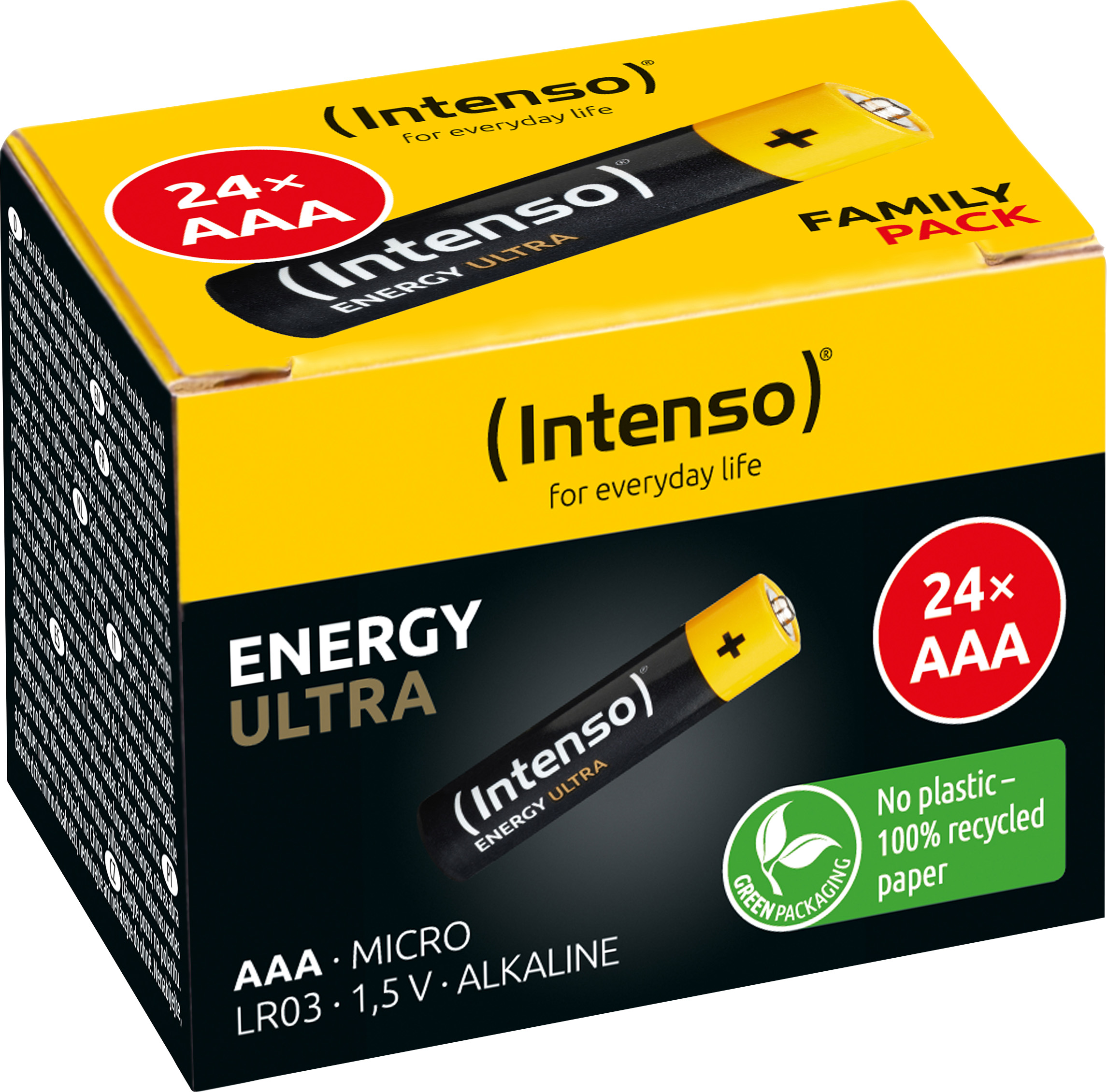 Intenso Batterie Alkaline, Micro, AAA, LR03, 1,5Volt – Energy Ultra (24er Pack)