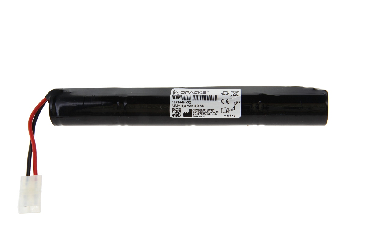 CoPacks NiMH Akku Not- und Sicherheitsbeleuchtung - C-Size - 4,8 V 4000 mAh 200x26 mm (Tamiya)