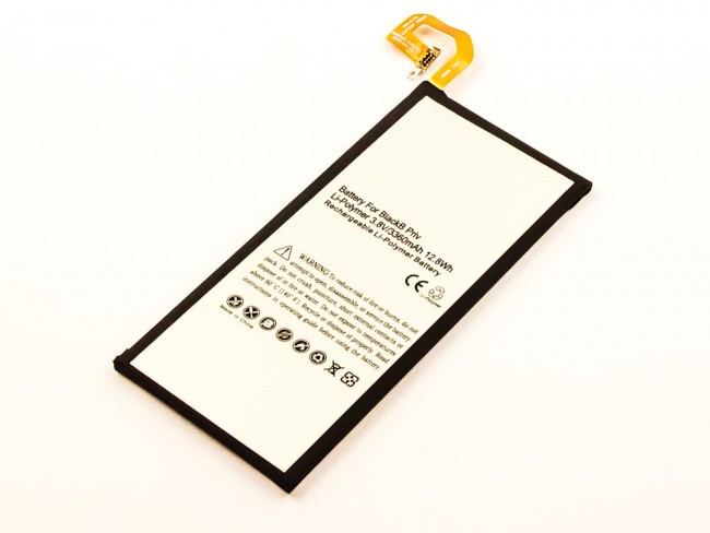 Akku passend für Blackberry Priv, Li-Polymer, 3,8V, 3360mAh, 12,8Wh mit IC chip, built-in, ohne Werkzeug