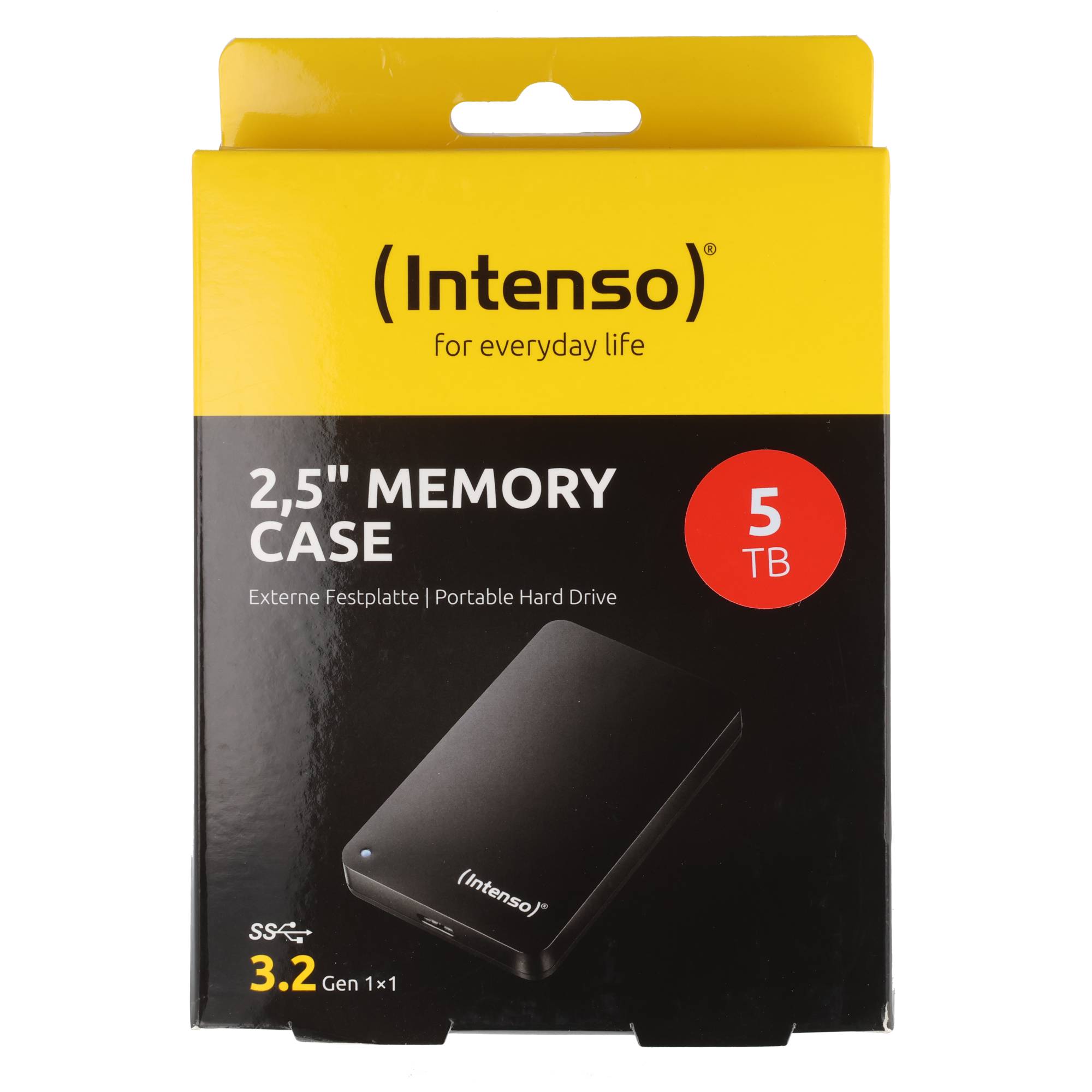 Intenso Festplatte 5TB, USB 3.0, 6.35cm (2.5''), schwarz Portable, Memory Case, Retail