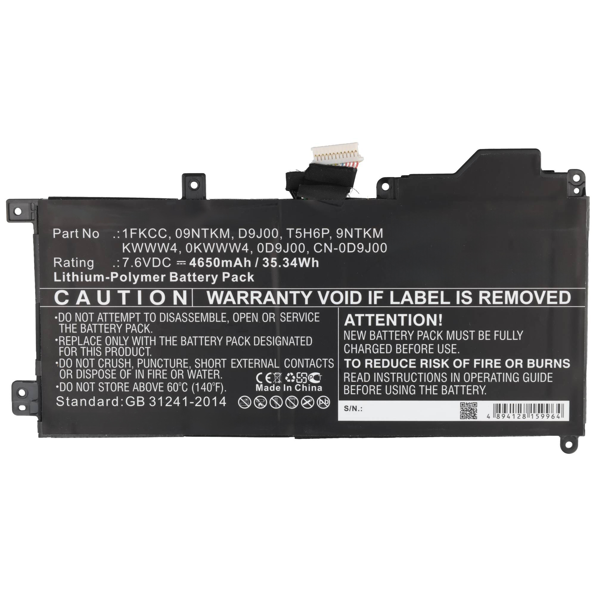 Akku passend für Laptop Dell Latitude 7200 2-in-1 Latitude 12 7200 Typ 09NTKM - 7,6V - 4650 mAh
