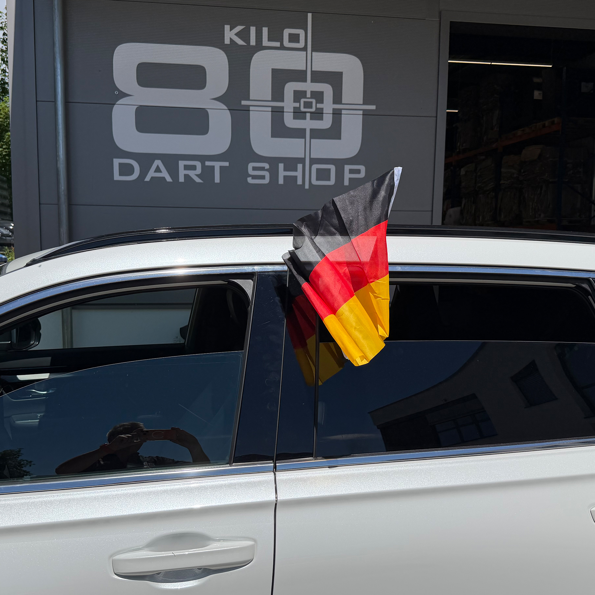 Deutschland Autofahne, Fanartikel für die Fußball WM 2026, 2er Set