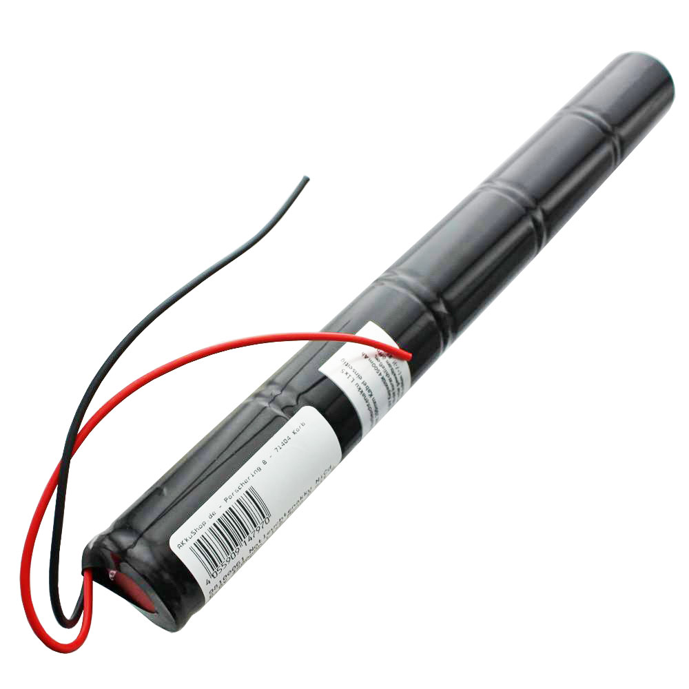 Notleuchtenakku NiMH 12V 4500mAh L1x5 Mono D mit 200mm Kabel einseitig