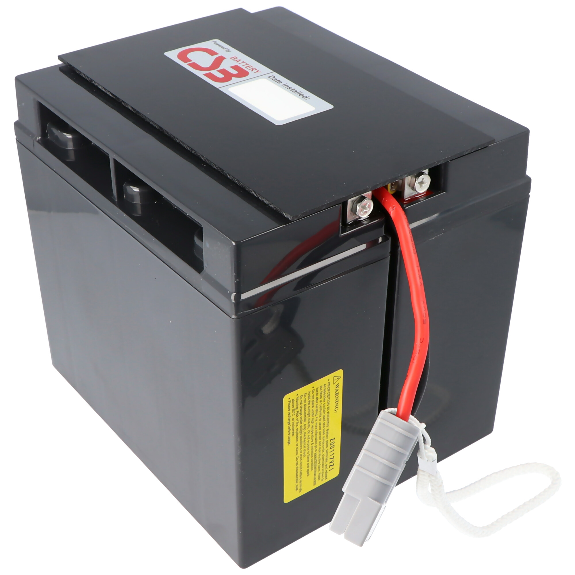 USV Ersatz-Akku, kompatibel zu APC-RBC7, SU1000XLJ, SU1400, DLA1500I, etc. vormontiert mit Kabel und Stecker, Akkuset bestehend aus 2x 2xGP12170