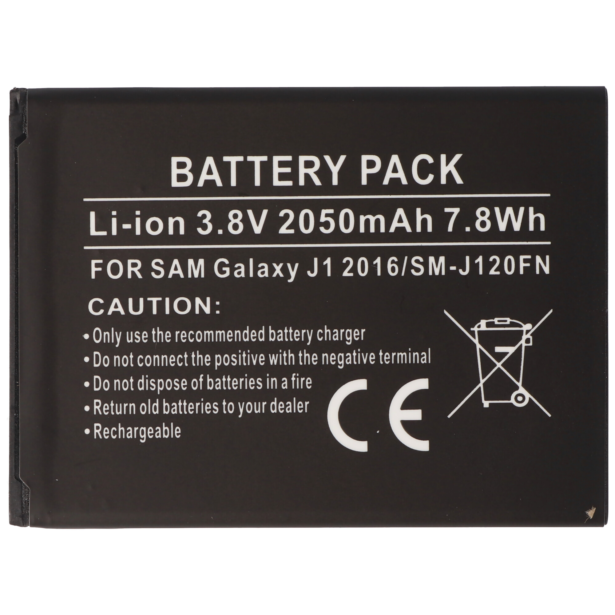 Akku passend für Samsung Galaxy J1 2016, SM-J120FN Akku EB-BJ20CBE