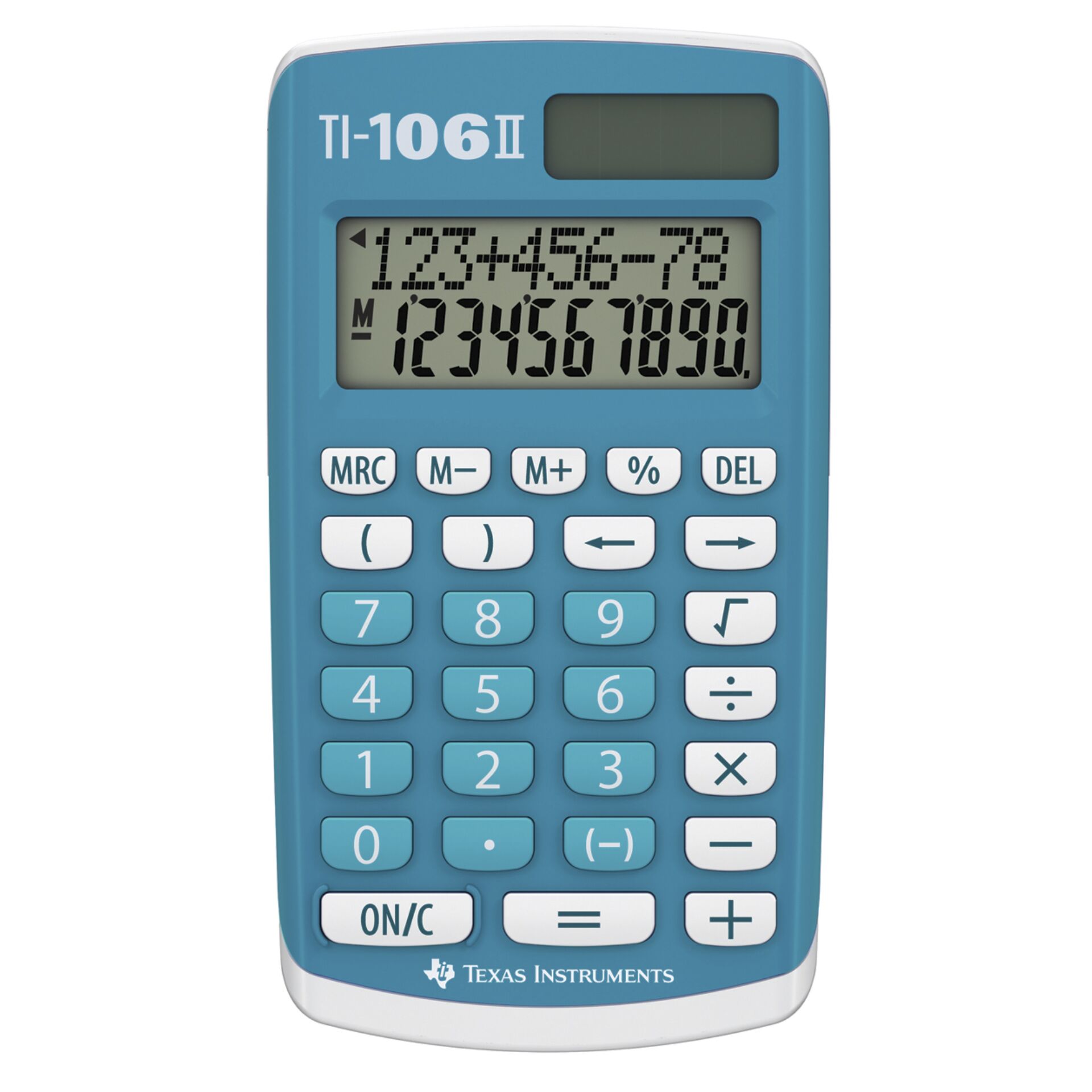 Texas Instruments TI 106 II Schulrechner, 2-zeilig, Solar, blau
