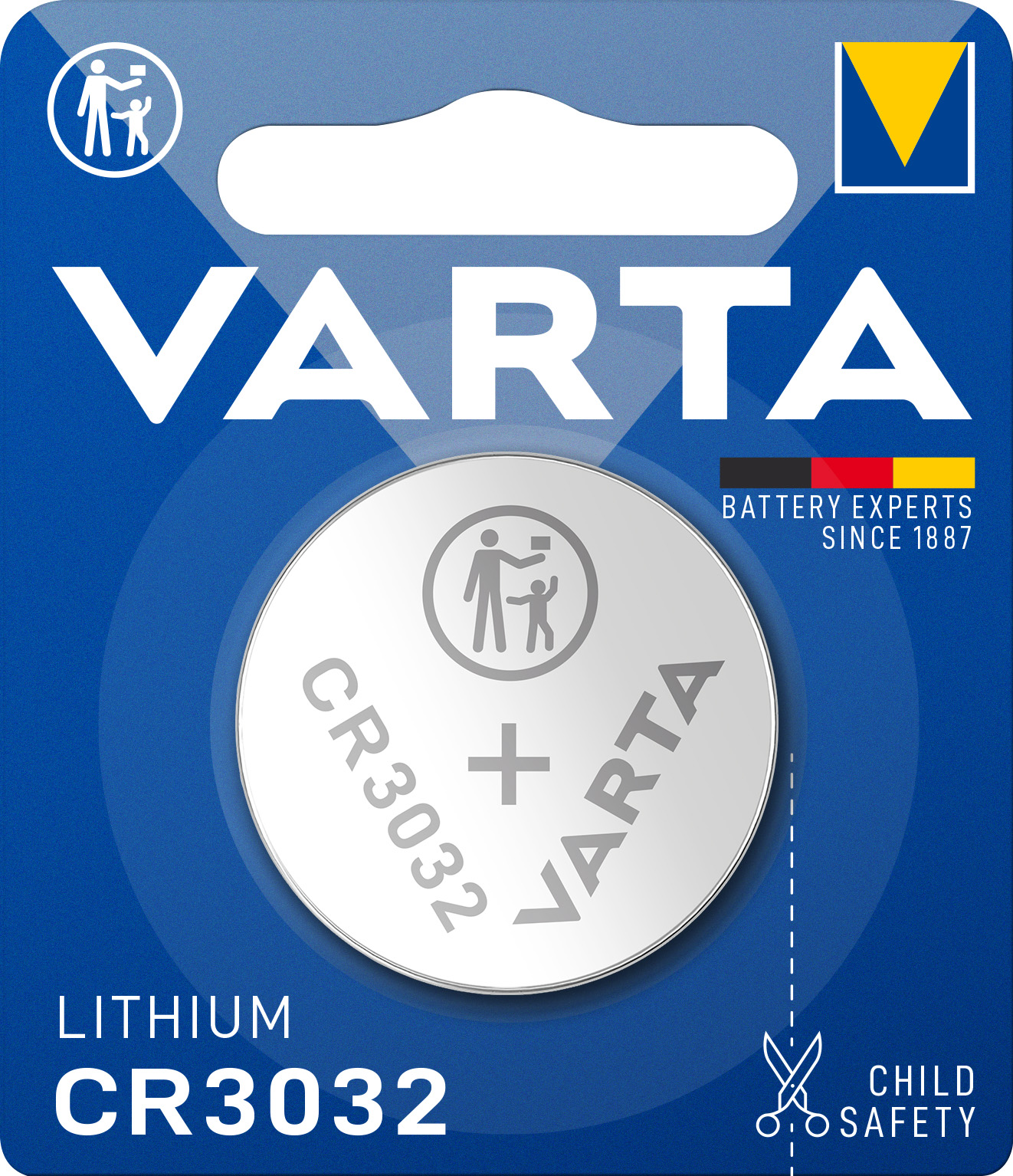 Varta Batterie Lithium, Knopfzelle, CR3032, 3V Electronics, Retail Blister (1-Pack)