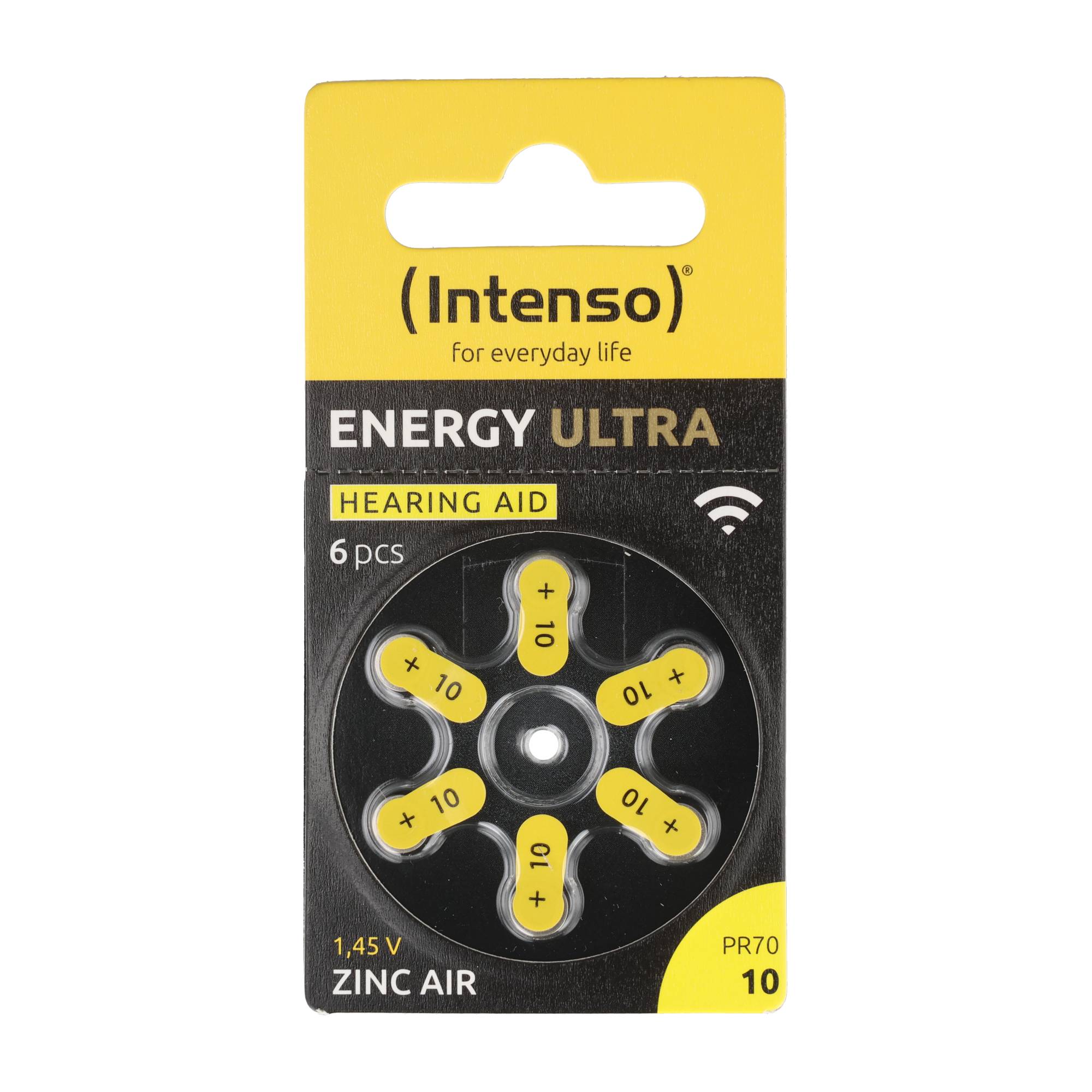Intenso Hörgeräte-Batterie „Energy Ultra“ – A10 / PR70, 1,45 Volt (6er Pack)