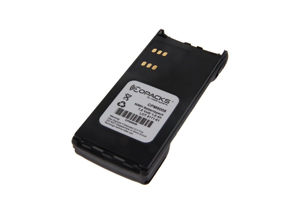 CoPacks NiMH Akku passend für Motorola GP320 GP360 GP380 - 7,2 V 1500 mAh