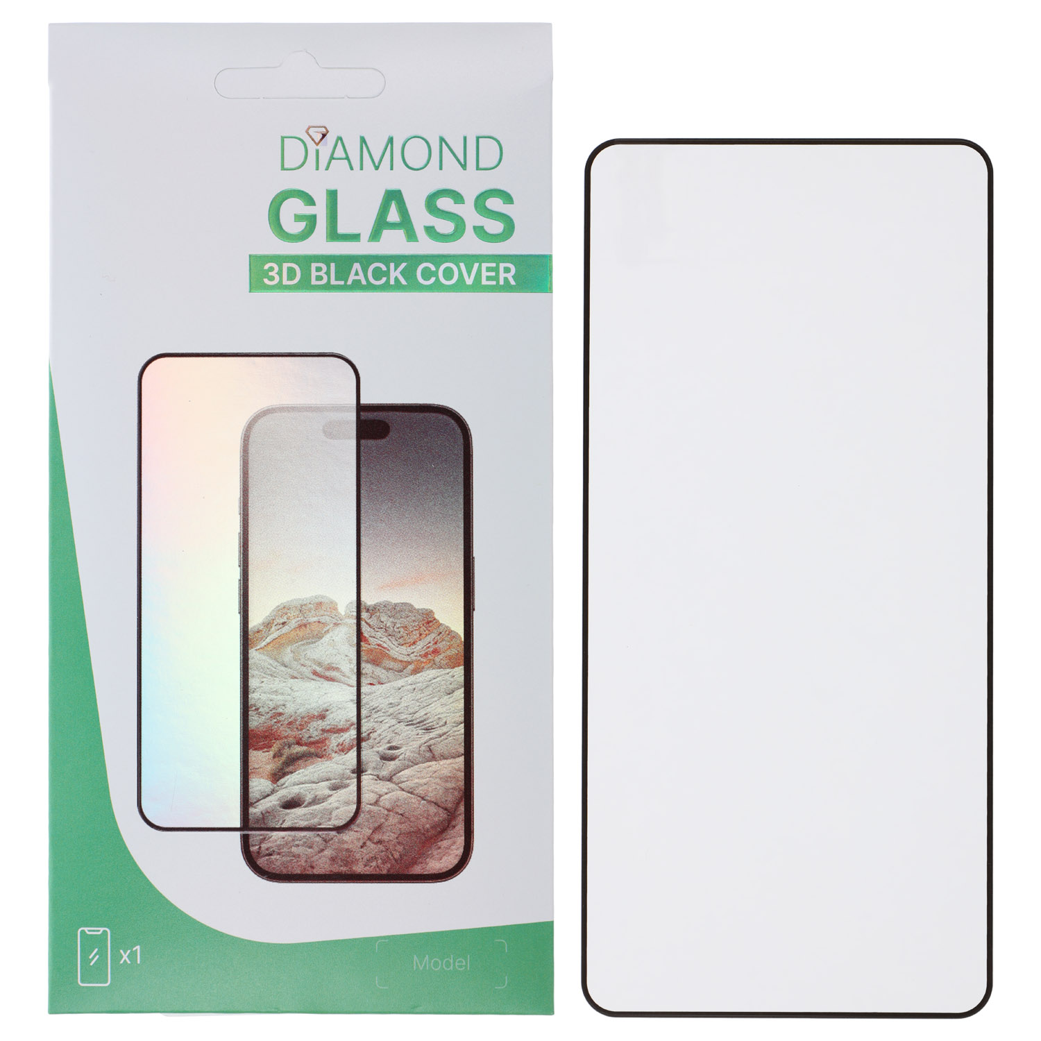 PT line Diamond Glass Anti-Static mit Fingerprint für Samsung Galaxy S25 Edge (S937B) (3D mit schwarzem Rahmen)