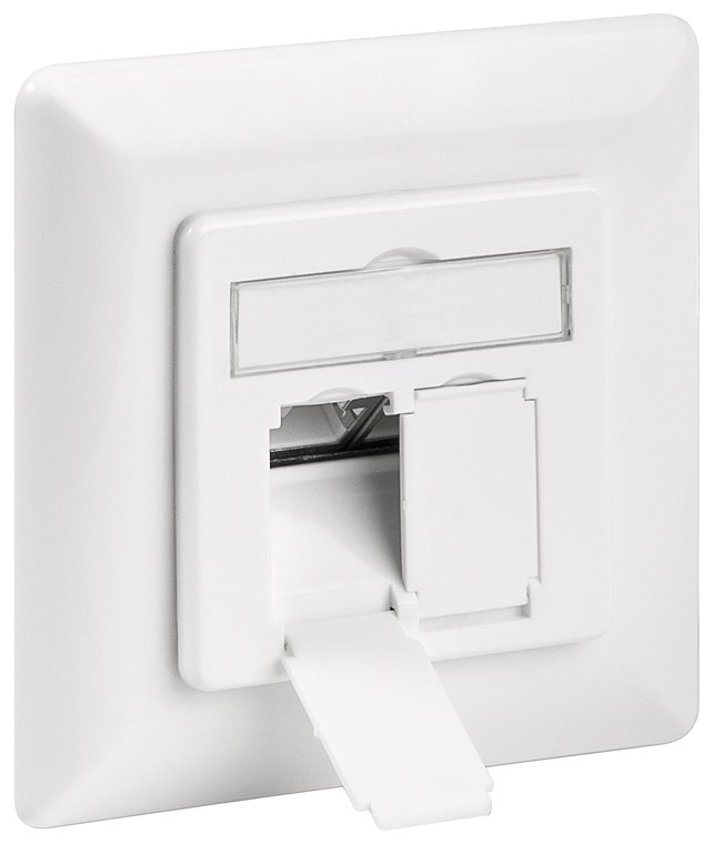 Goobay CAT-6-Unterputzdose (UP) - 2x RJ45-Anschlüsse, geschirmt, Klemmleiste für werkzeugfreie LSA-Montage