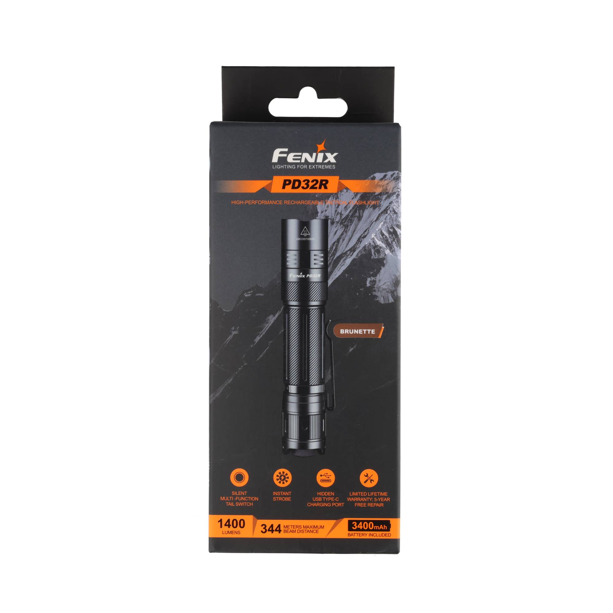 Fenix PD32R LED Taschenlampe mit USB Anschluss Braun