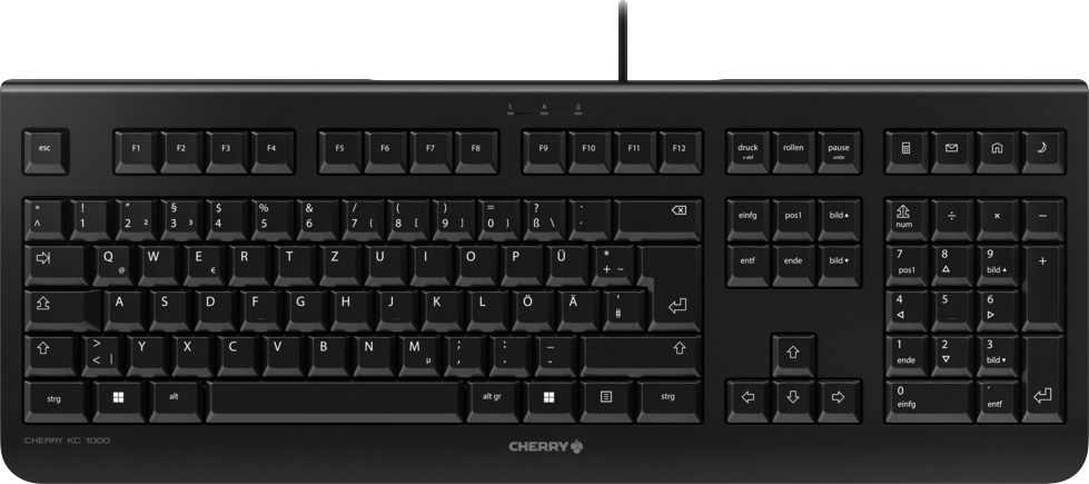 Cherry Tastatur KC 1000, USB, schwarz DE, Retail